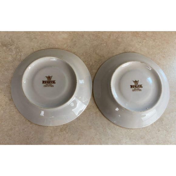 Crown Imperial Fine China Made In Romania Set Of 2 Tea Cups And Saucers - Picture 10 of 11